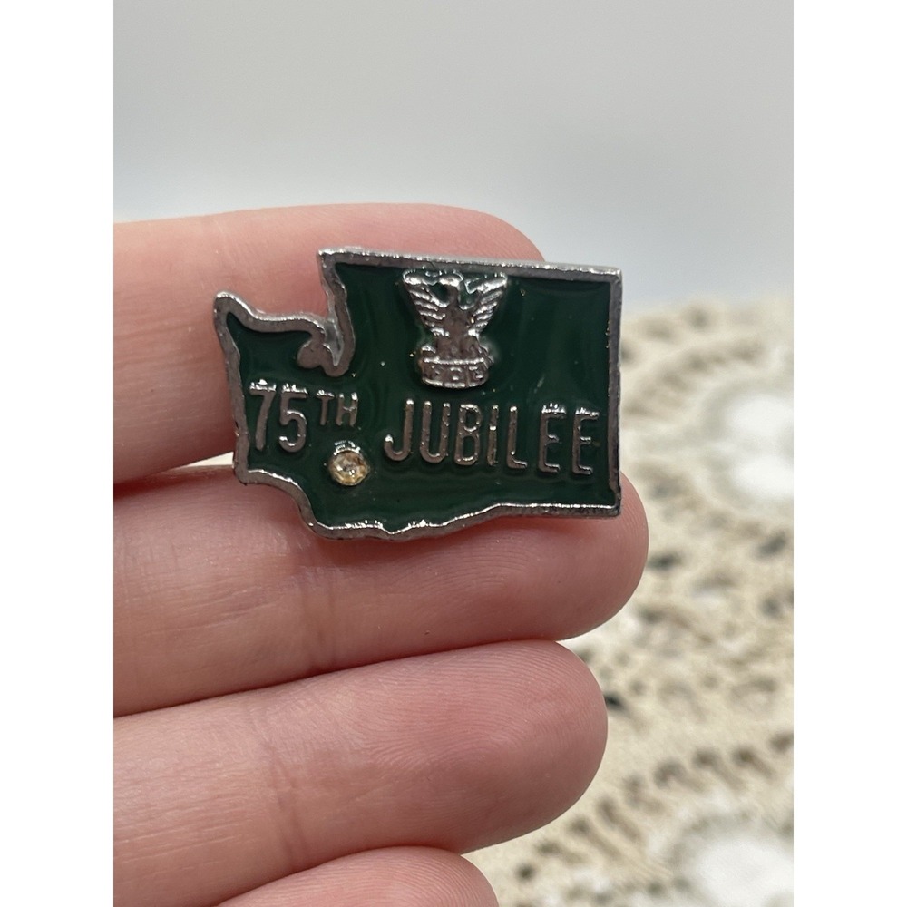 Fraternal Order of Eagles FOE Washington State 75th Jubilee Diamond Lapel Pin